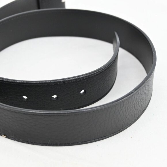 Louis Vuitton Black Leather Pont Neuf Silver Buckle Belt 85/34 bsj630-102325 - Picture 7 of 15